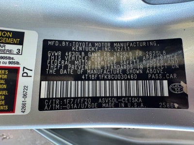2012 Toyota Camry SE