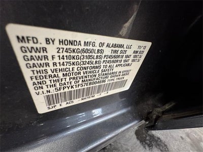 2014 Honda Ridgeline RTL