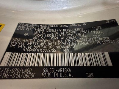 2014 Toyota Highlander Limited Platinum V6