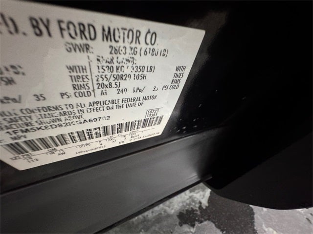 2019 Ford Explorer XLT 3.5 Liter V6 4WD