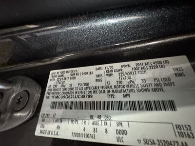 2020 Ford Escape SE 1.5 Liter EcoBoost AWD