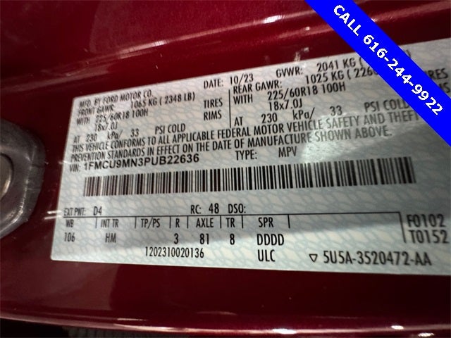 2023 Ford Escape ST-Line 1.5 Liter EcoBoost AWD