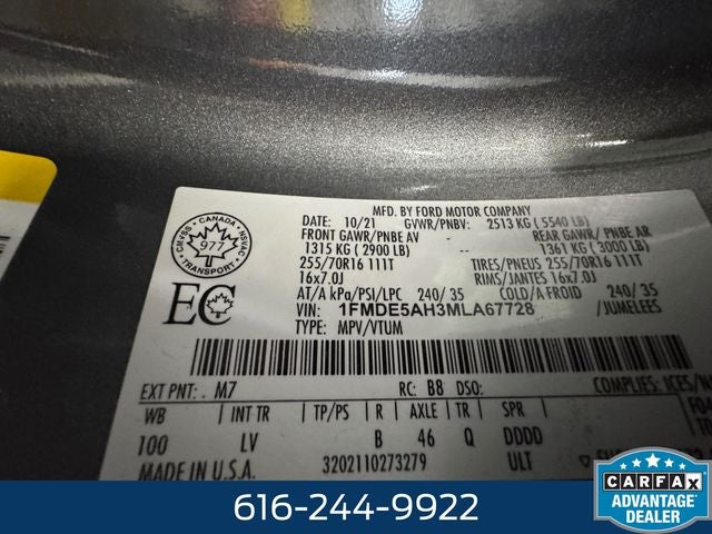 2021 Ford Bronco Base 2.3L EcoBoost I-4 2D Manual 4WD