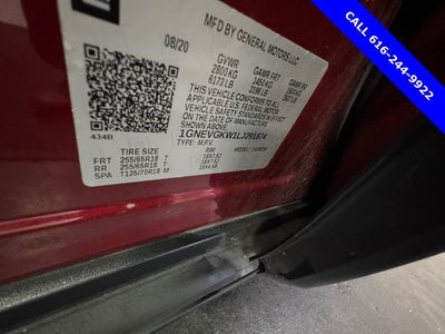 2020 Chevrolet Traverse LT 3.6 Liter V6 AWD 3rd Row Seating