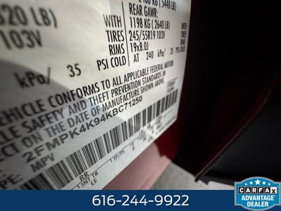 2019 Ford Edge Titanium 2.0 Liter EcoBoost Turbocharged AWD