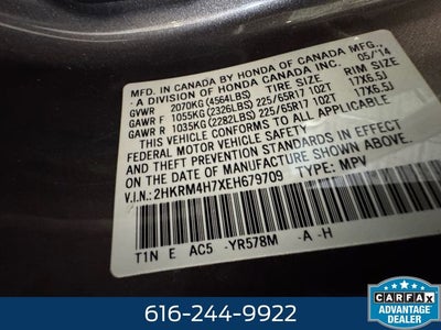 2014 Honda CR-V EX-L 2.4 Liter AWD