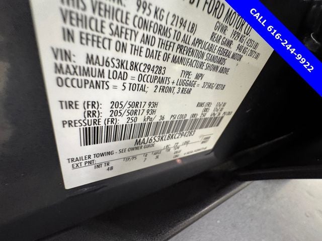 2019 Ford EcoSport Titanium 2.0 Liter 4WD