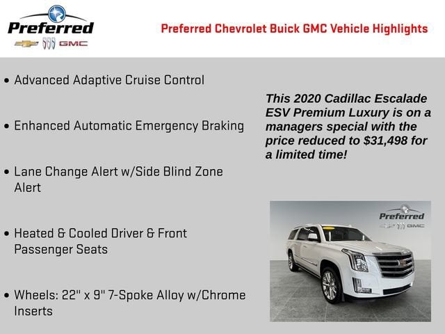 2020 Cadillac Escalade ESV Premium Luxury