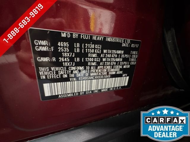2017 Subaru Outback 2.5i Limited