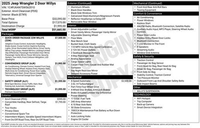2025 Jeep Wrangler 2-Door Willys 4x4
