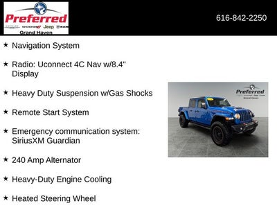 2022 Jeep Gladiator Mojave 3.6 Liter V6 Crew Cab Automatic 4WD