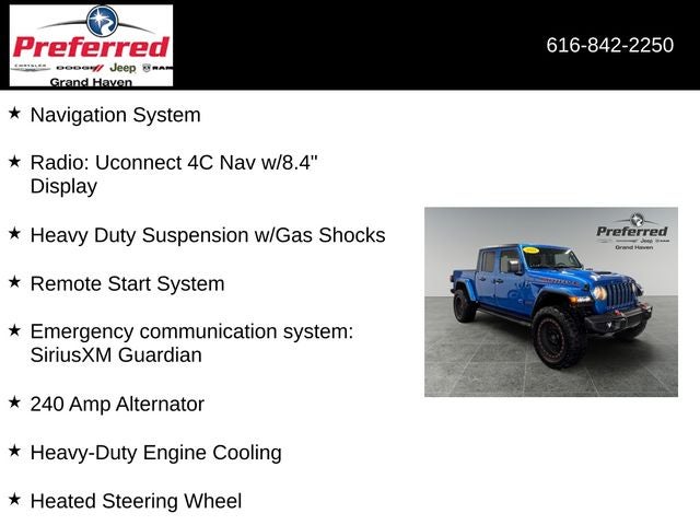 2022 Jeep Gladiator Mojave 3.6 Liter V6 Crew Cab Automatic 4WD