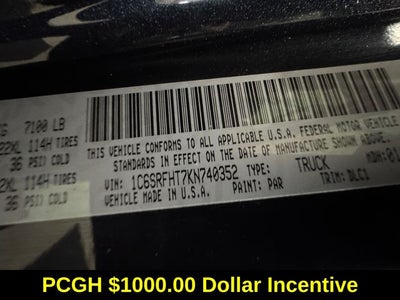 2019 RAM 1500 Limited 5.7 Liter V8 Hemi Crew Cab 4WD