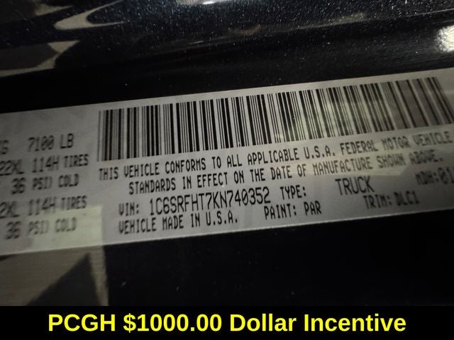 2019 RAM 1500 Limited 5.7 Liter V8 Hemi Crew Cab 4WD