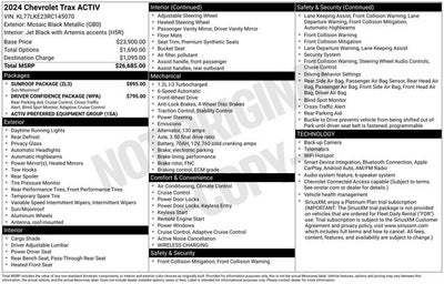 2024 Chevrolet Trax ACTIV 1.2 Liter EcoTec Turbo FWD