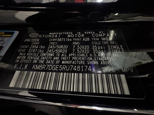 2024 Hyundai Palisade Calligraphy Night Edition 3.8 Liter V6 AWD 3rd Row Seating