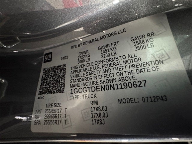 2022 Chevrolet Colorado 4WD Crew Cab Short Box Z71