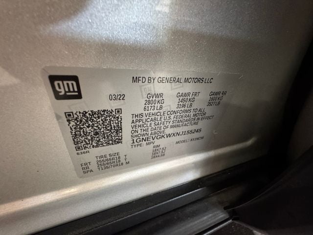 2022 Chevrolet Traverse AWD LT Cloth