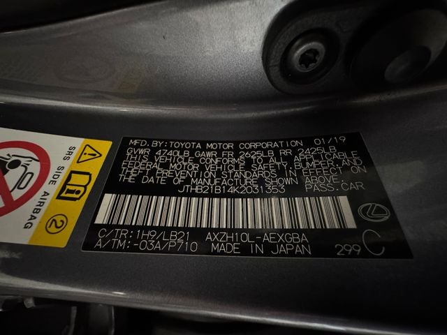 2019 Lexus ES 300h 300h Luxury 2.5 Liter FWD