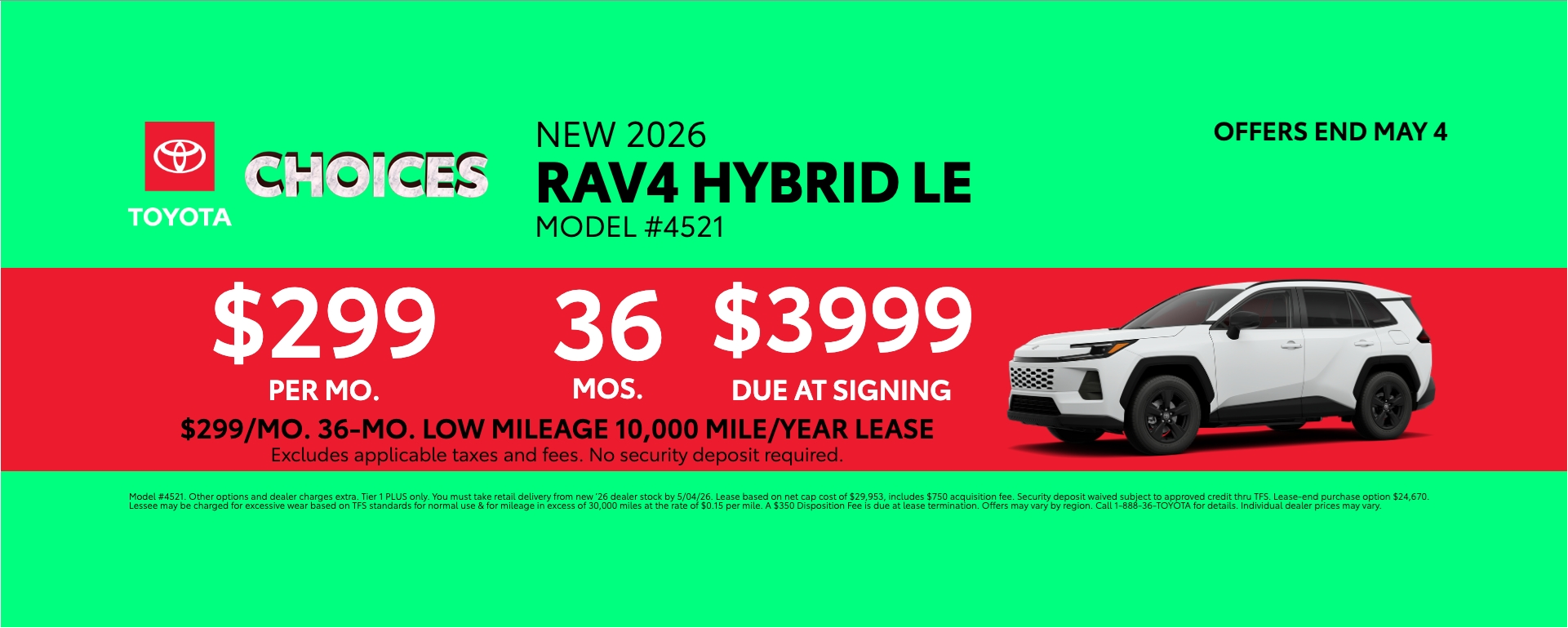 NEw 2026 RAV4 Hybrid LE