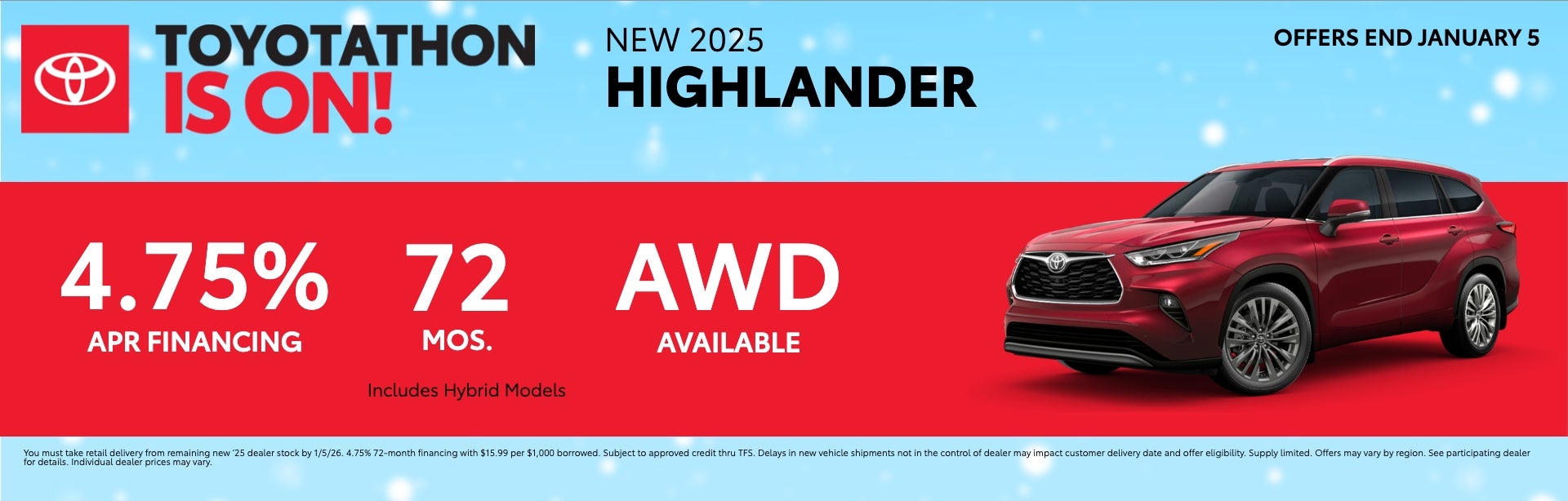 2025 Highlander APR Offer